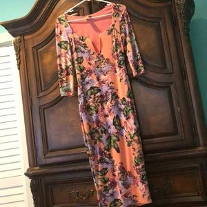Pink floral dress